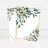 Elegant Green Leaves Invitations - goprintplus