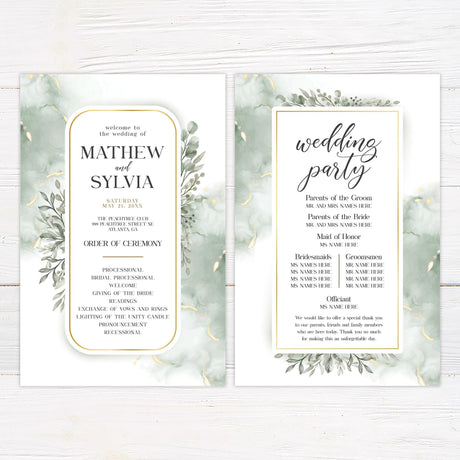 Elegant Greenery Invitations - goprintplus