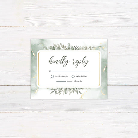 Elegant Greenery Invitations - goprintplus