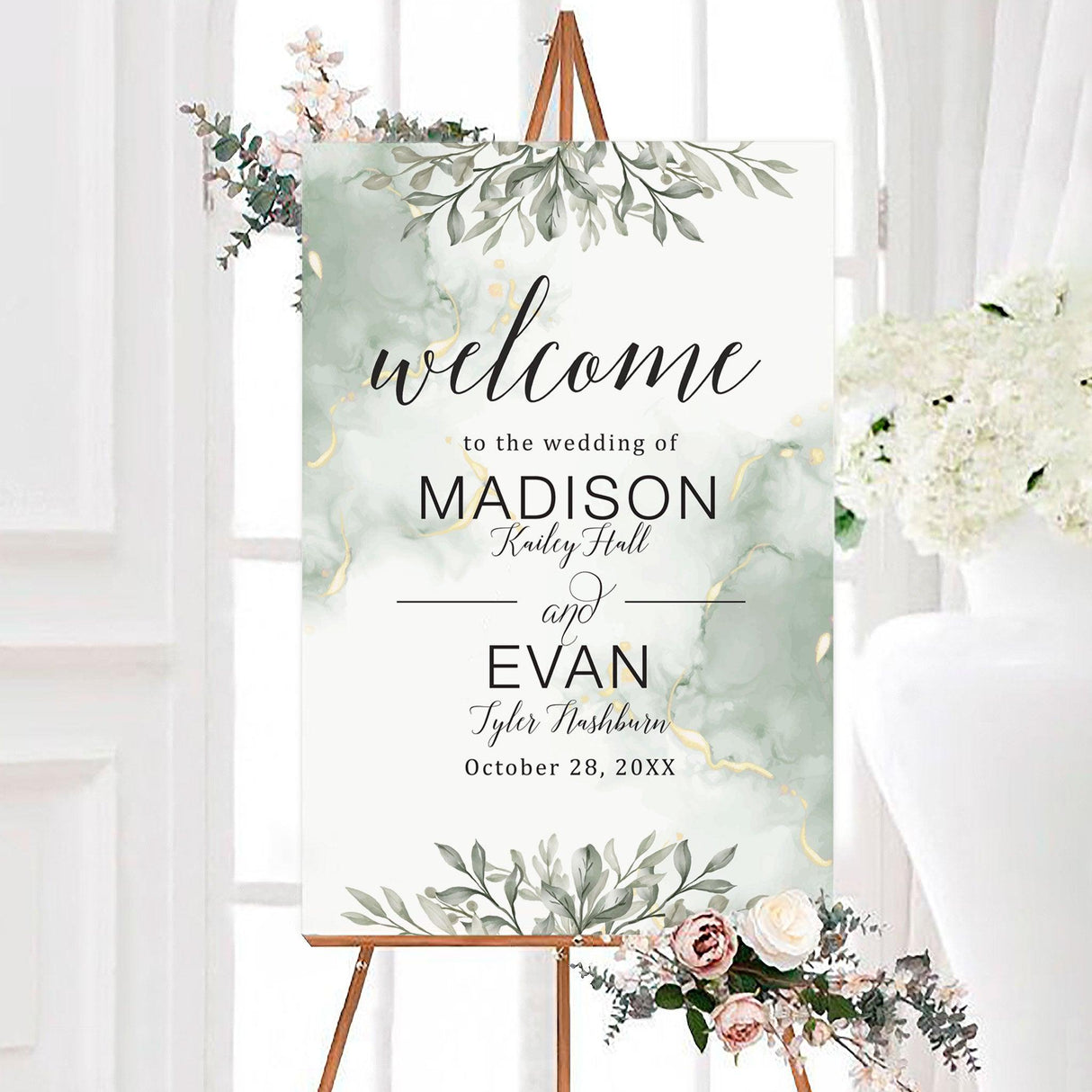 Elegant Greenery Invitations - goprintplus