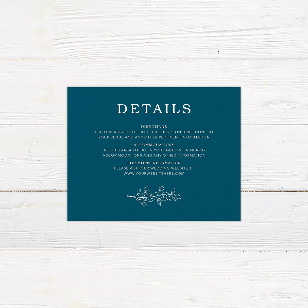 Indigo Floral Invitations - goprintplus