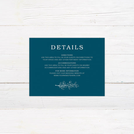 Indigo Floral Invitations - goprintplus