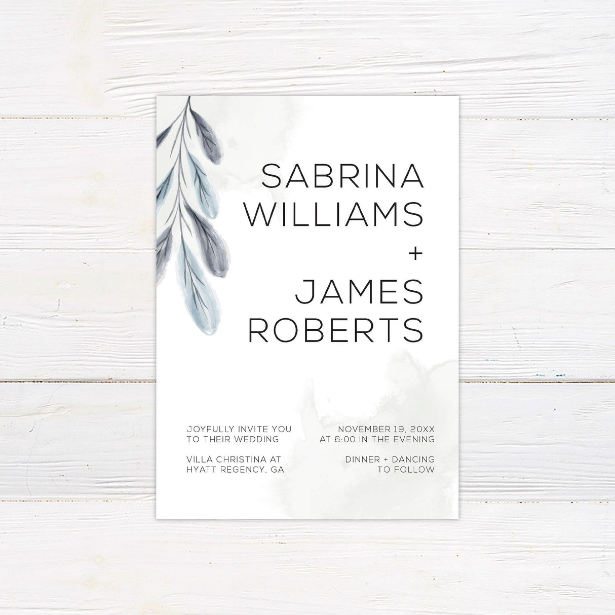 Elegant Leaves Invitations - goprintplus