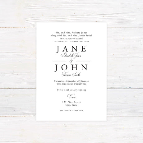 Elegant Lines Invitations - goprintplus