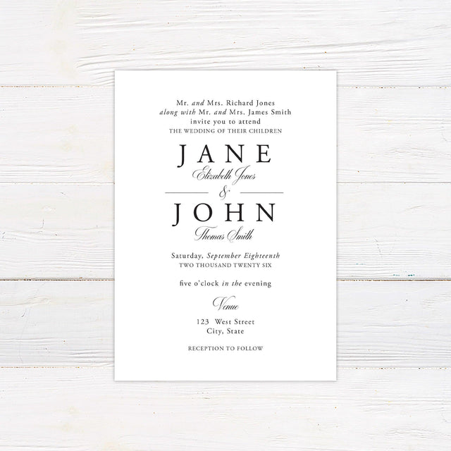 Elegant Lines Invitations - goprintplus