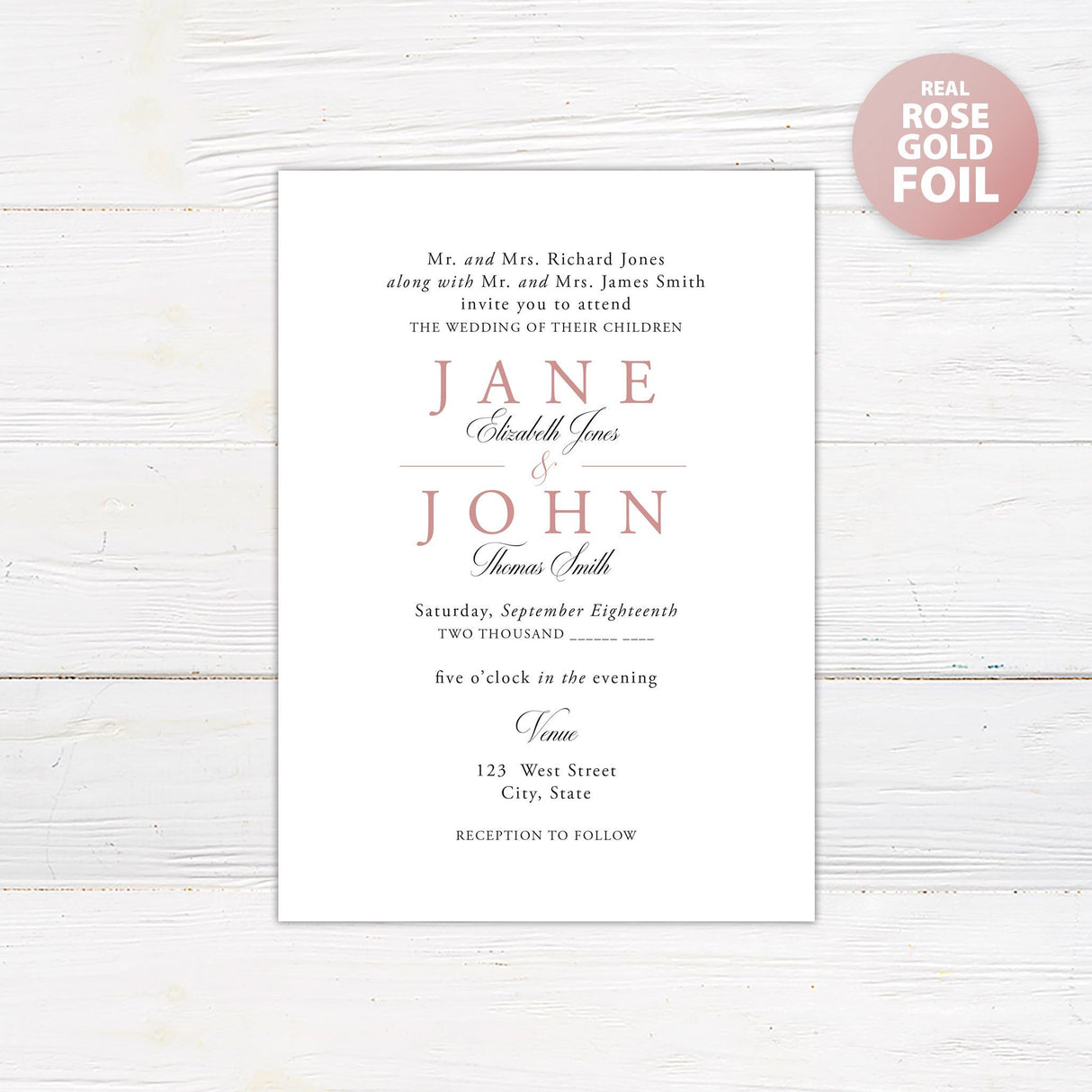 Elegant Lines Foil Invitation - goprintplus