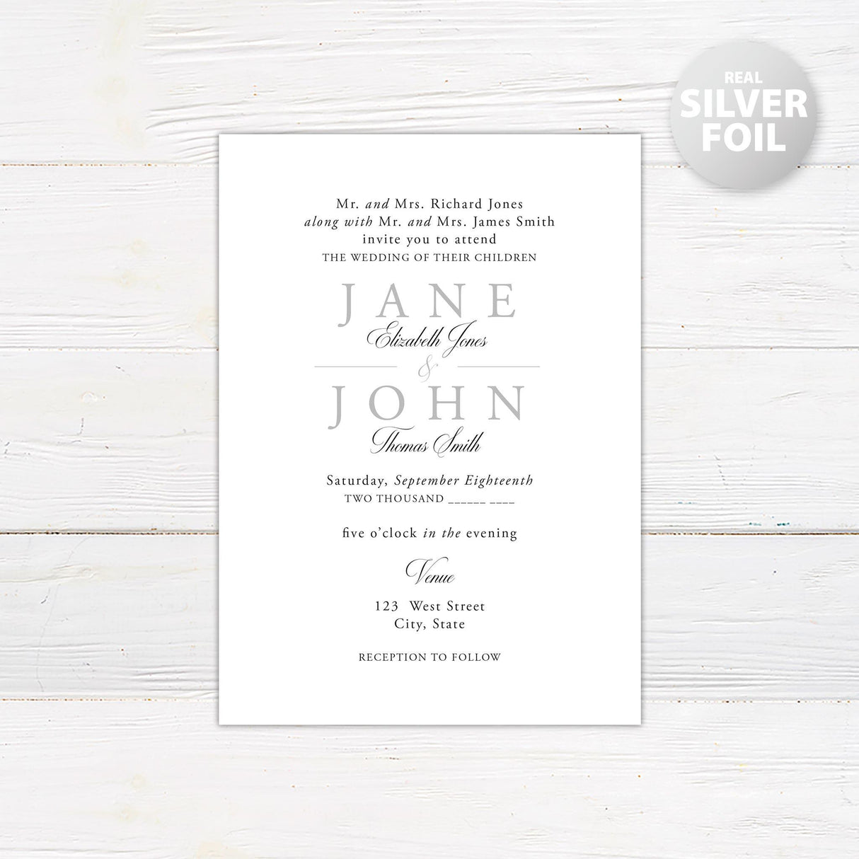 Elegant Lines Foil Invitation - goprintplus