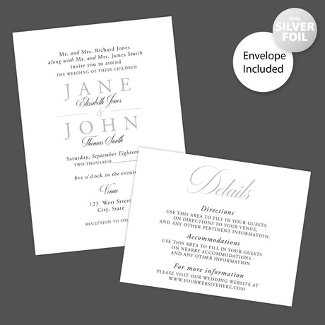 Elegant Lines Foil Invitation - goprintplus