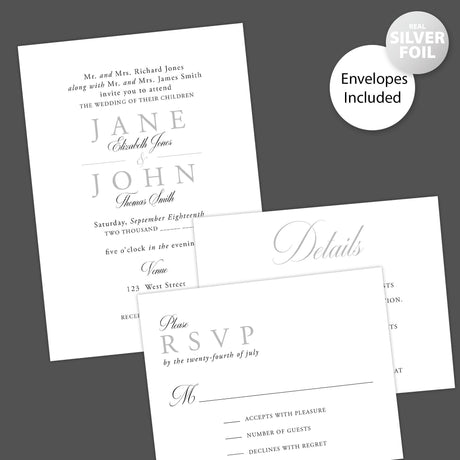 Elegant Lines Foil Invitation - goprintplus