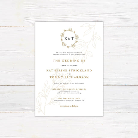 Elegant Monogram Invitations - goprintplus