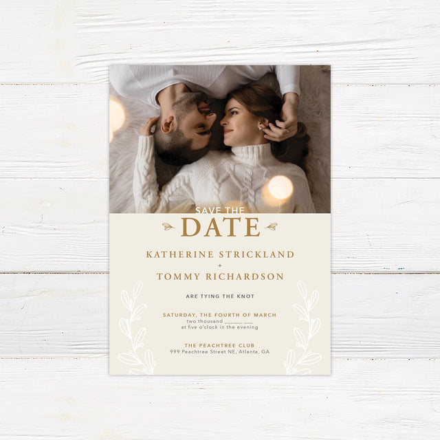 Elegant Monogram Save The Date - goprintplus