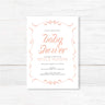 Elegant ribbons baby shower invitation with flowing script and whimsical border, featuring event details for Nicole Hudson's baby shower.