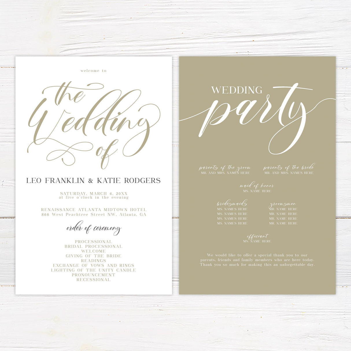 Elegant Script Invitations - goprintplus