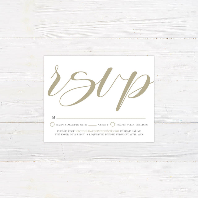 Elegant Script RSVP - goprintplus