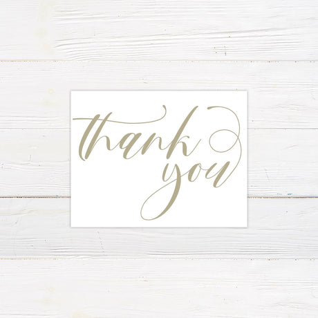 Elegant Script Thank You Card - goprintplus