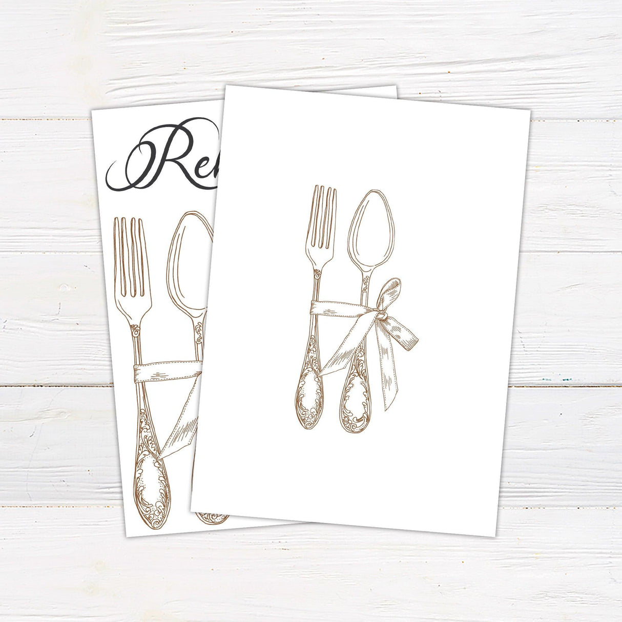 Elegant Silverware Invitation - goprintplus