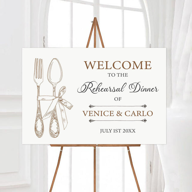 Elegant Silverware Sign - goprintplus