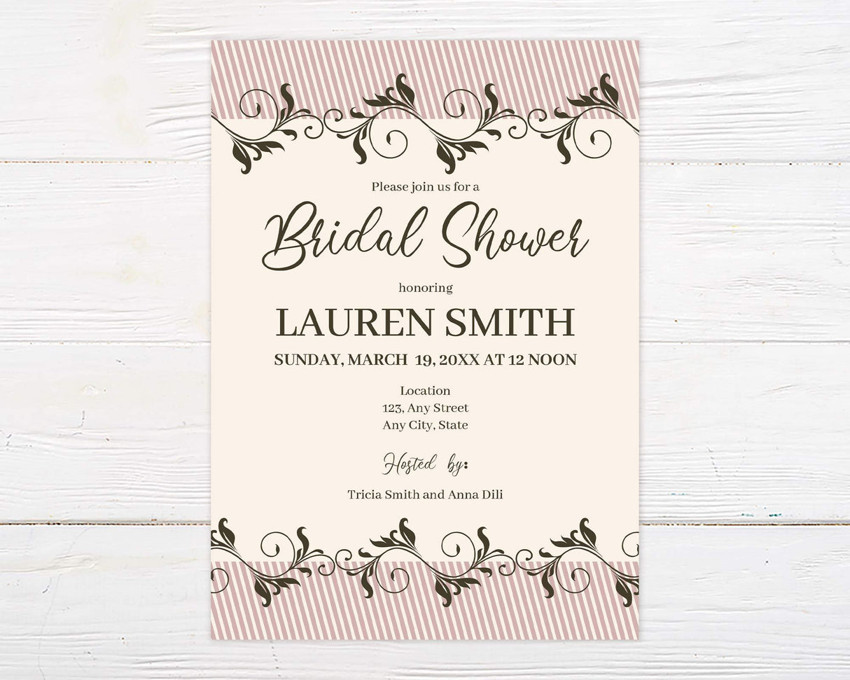 Elegant Vine Invitation - goprintplus