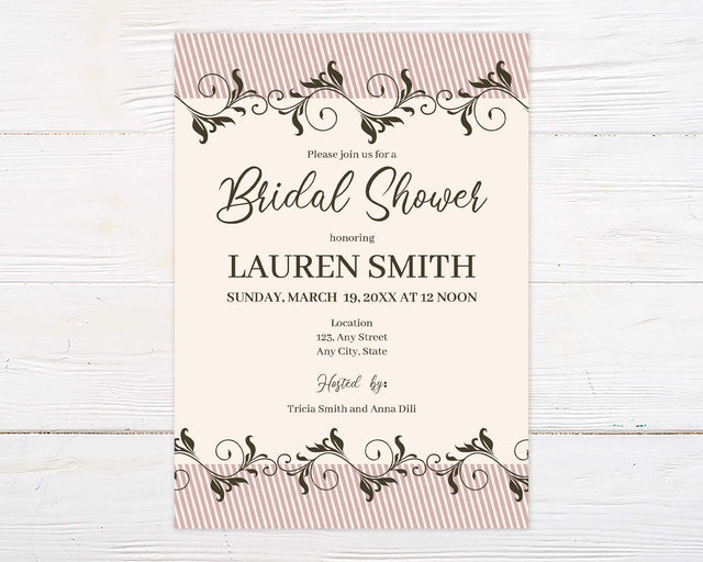 Elegant Vine Invitation - goprintplus