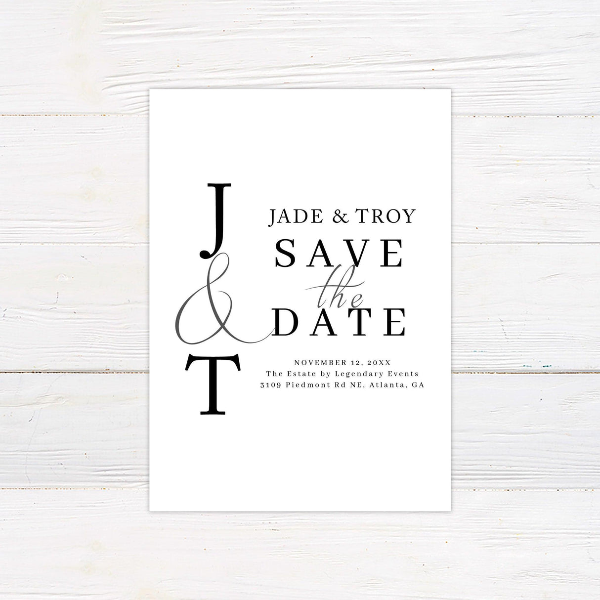 Elegant and Simple Save The Date - goprintplus