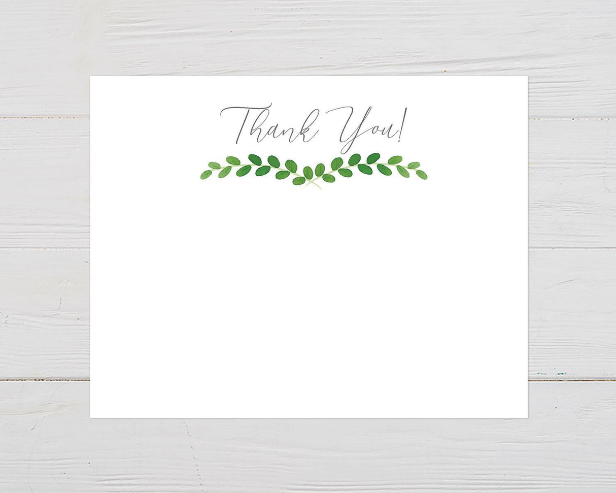 Elegant Leaf Thank You Card - goprintplus