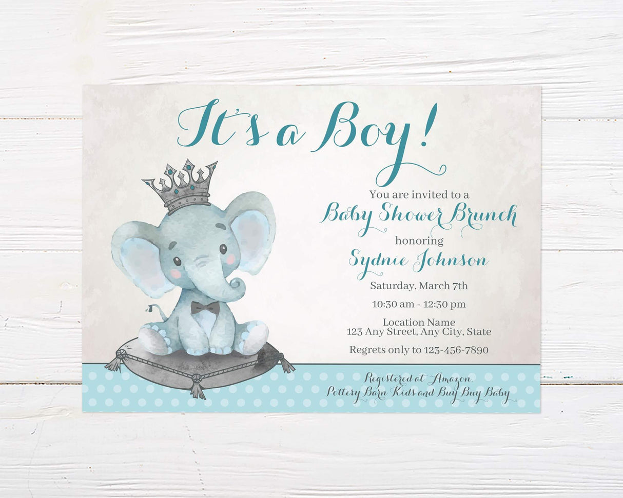 Elephant King Baby Shower - goprintplus