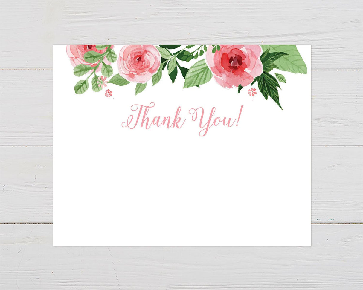 English Rose Thank You Card - goprintplus