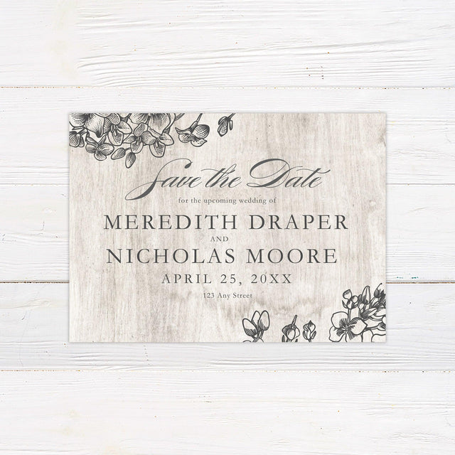 Engraved Wood Save The Date - goprintplus