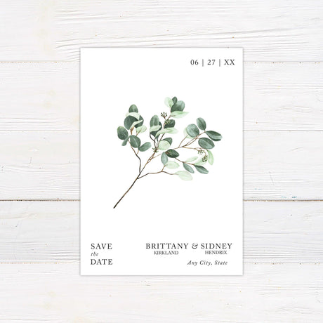 Eucalyptus Branch Invitations - goprintplus