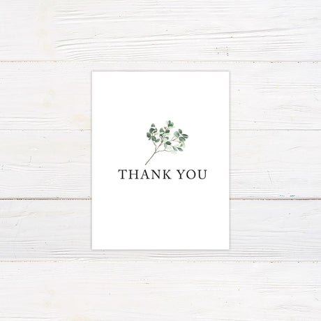 Eucalyptus Branch Thank You Card - goprintplus