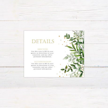 Eucalyptus Gold Details Cards - goprintplus