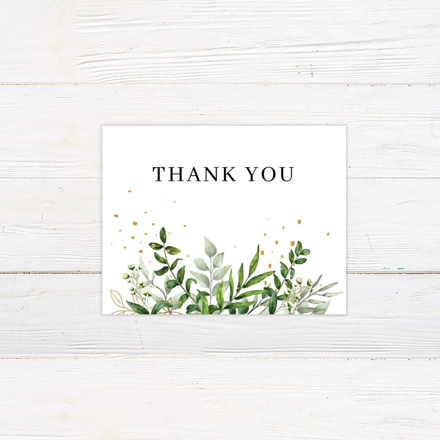 Eucalyptus Gold Thank You Card - goprintplus