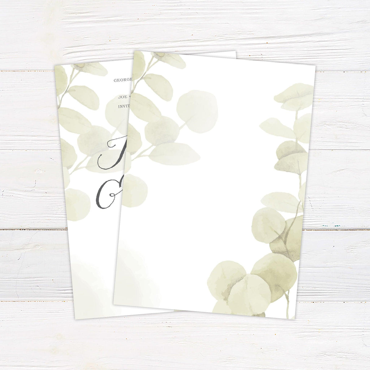 Eucalyptus Mist Invitations - goprintplus