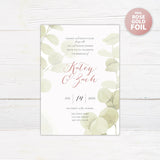 Eucalyptus Mist Foil Invitation - goprintplus