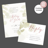 Eucalyptus Mist Foil Invitation - goprintplus