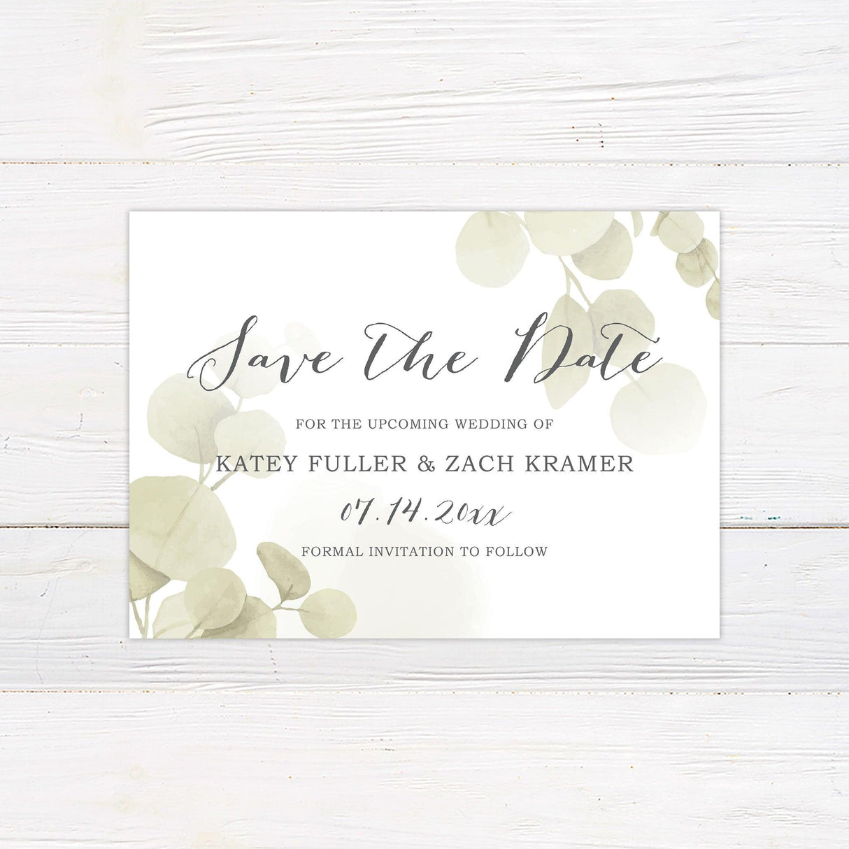 Eucalyptus Mist Invitations - goprintplus