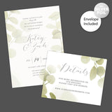 Eucalyptus Mist Foil Invitation - goprintplus