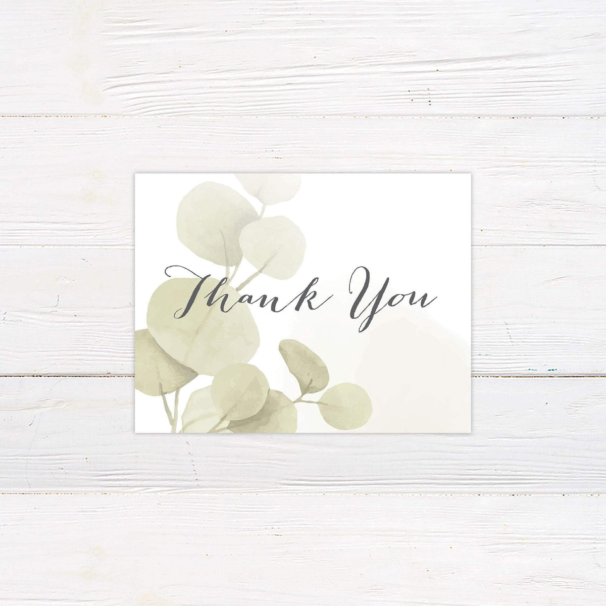 Eucalyptus Mist Thank You Card | Go Print Plus