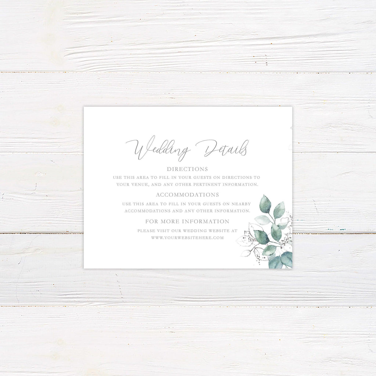 Eucalyptus Splash Invitations - goprintplus