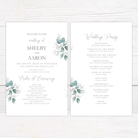 Eucalyptus Splash Invitations - goprintplus