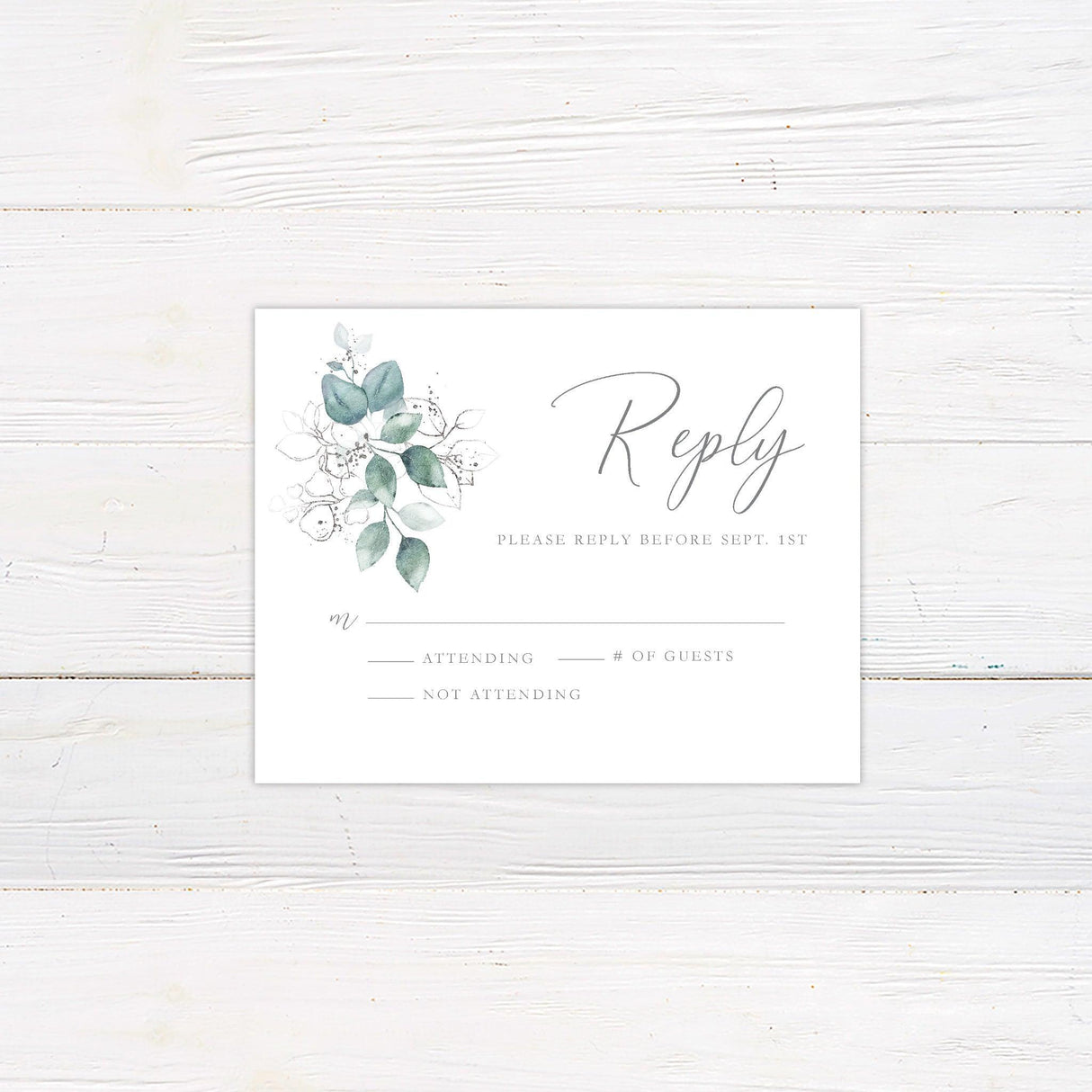 Eucalyptus Splash Invitations - goprintplus