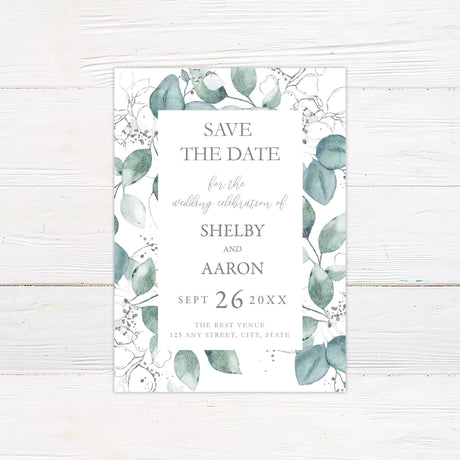 Eucalyptus Splash Invitations - goprintplus