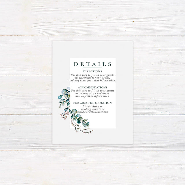 Eucalyptus Details Cards - goprintplus