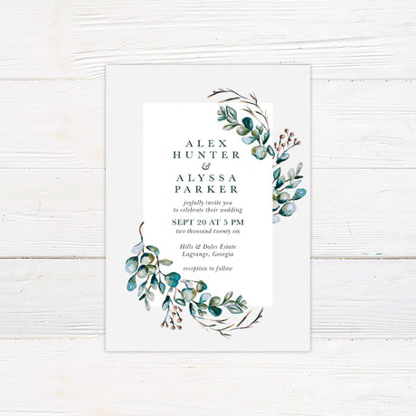 Eucalyptus Invitations - goprintplus