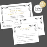 Exquisite Border Foil Invitation - goprintplus