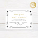 Exquisite Border Foil Invitation - goprintplus