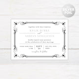 Exquisite Border Foil Invitation - goprintplus