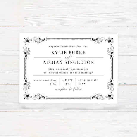 Exquisite Border Invitations - goprintplus