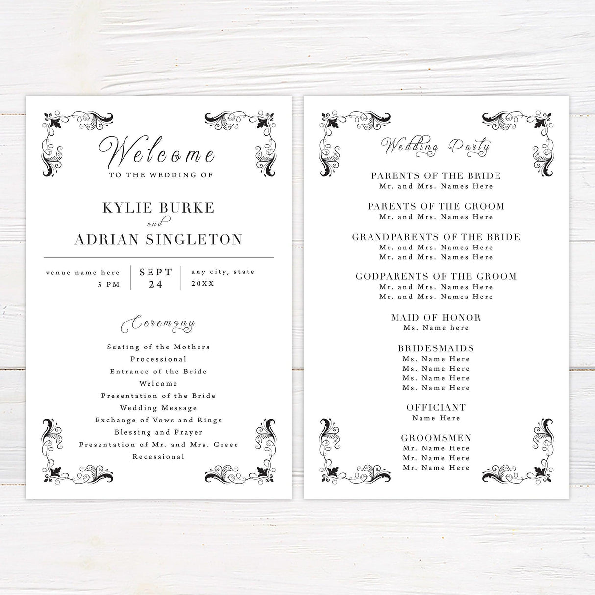 Exquisite Border Invitations - goprintplus