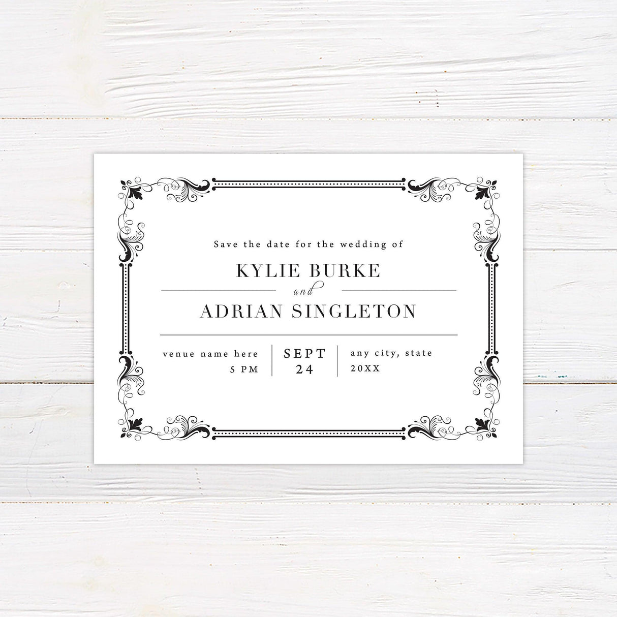 Exquisite Border Invitations - goprintplus